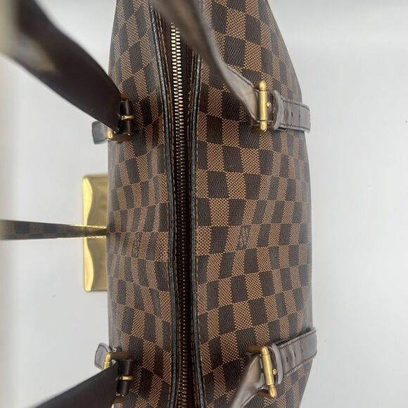 LOUIS VUITTON VINTAGE CHELSEA DAMIER EBENE HANDBAG PURSE TOTE - Picture 5 of 16